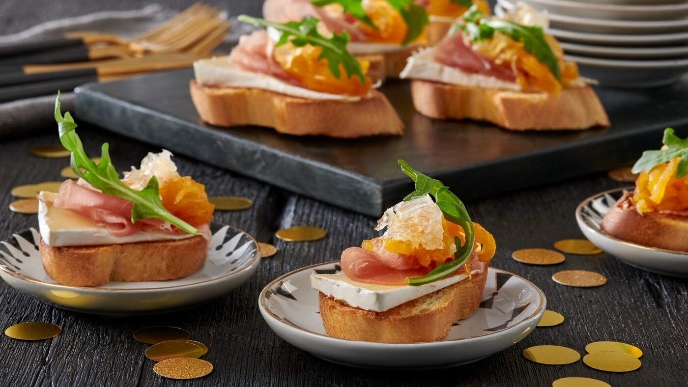 Prosciutto & Brie Crostini Feed Good Rewards